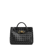 Adriana woven tote bag shown from the front