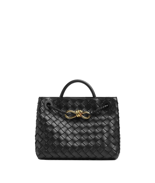 Adriana woven tote bag shown from the front