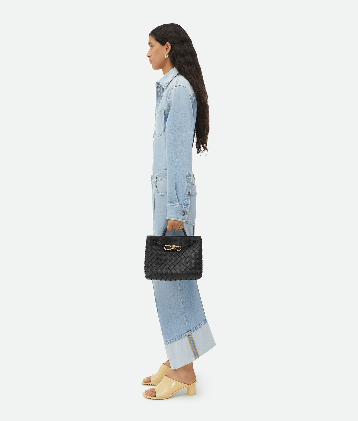 Adriana woven tote bag in an alternate colour, front