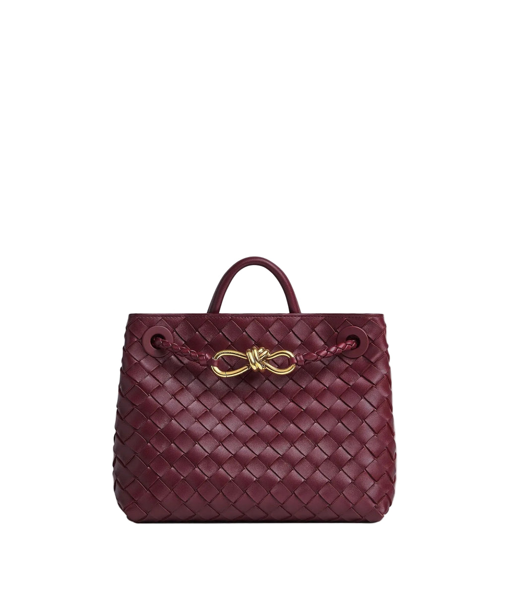 Adriana woven vegan leather tote bag by Lorecia