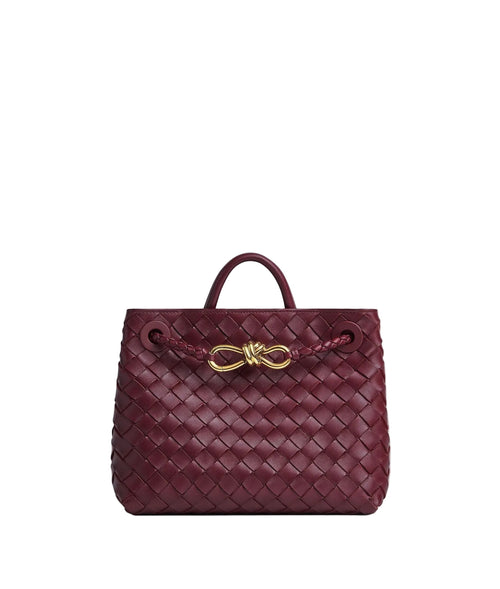 Adriana woven vegan leather tote bag by Lorecia