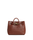 Adriana woven tote bag in a neutral colourway