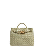 Adriana woven tote bag in a soft shade