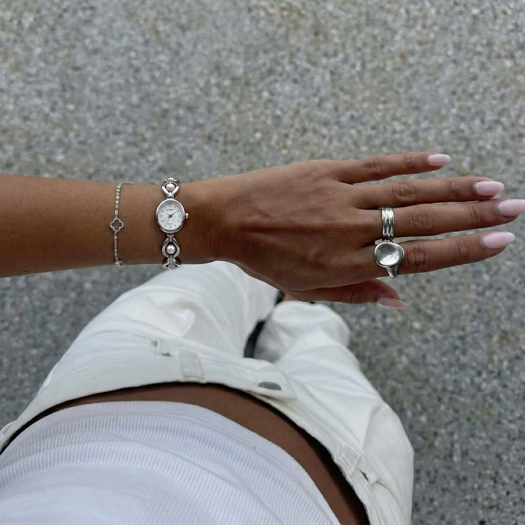 Premium Stainless Steel / White