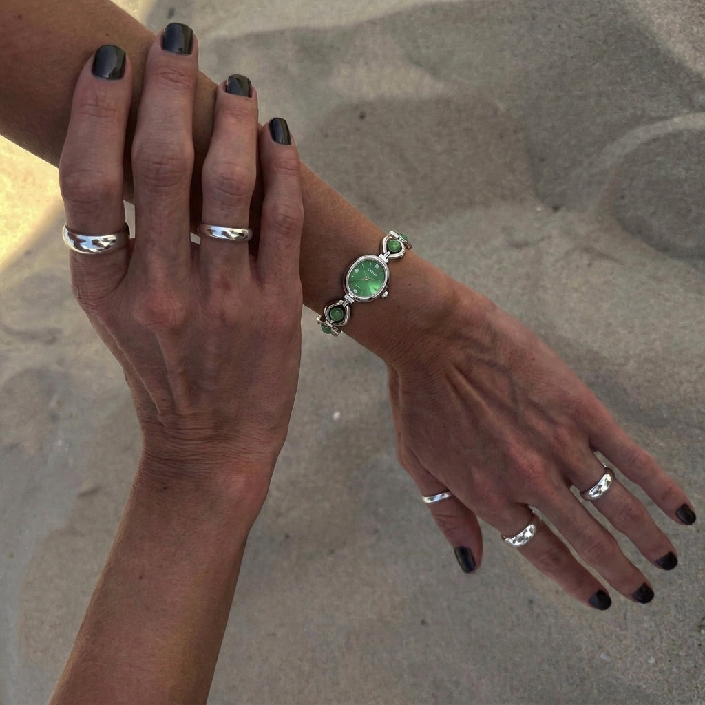 Premium Stainless Steel / Green