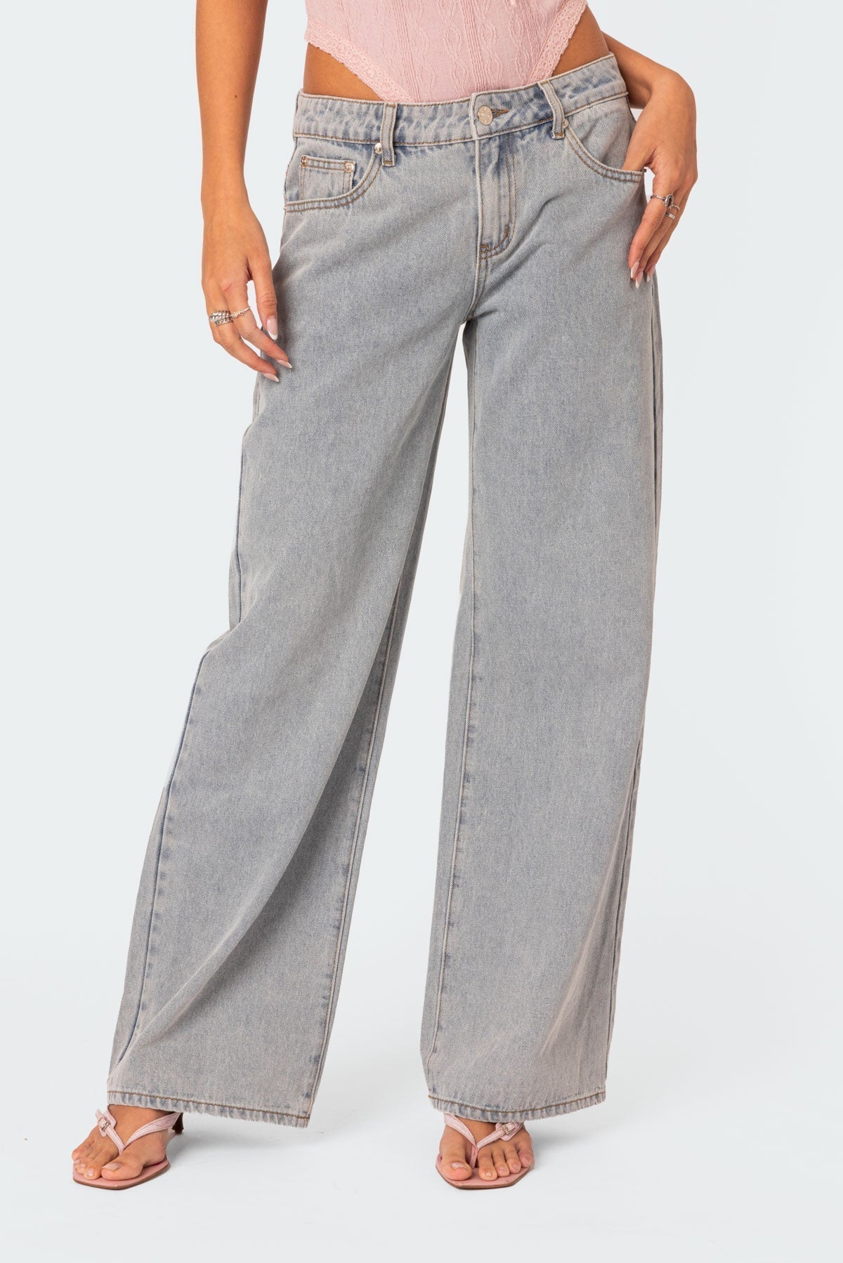 Violetta Bow Tie Jeans - Jeans oversize con fiocchi