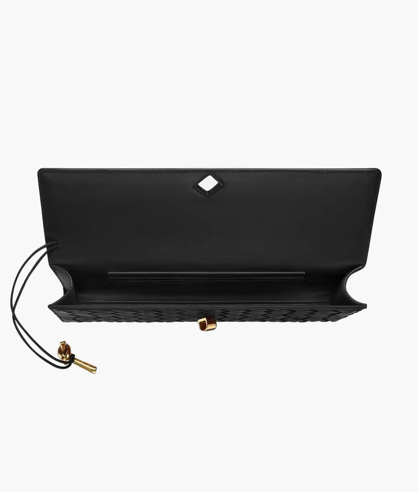 Colette Evening Clutch vegan leather bag, angled side view