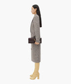 Vegan leather evening clutch by Lorecia, rear detail