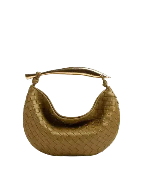 Noémie woven vegan leather handbag with gold-tone stainless steel hardware