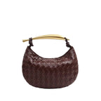 Noémie woven vegan leather handbag with gold-tone stainless steel hardware and spacious interior