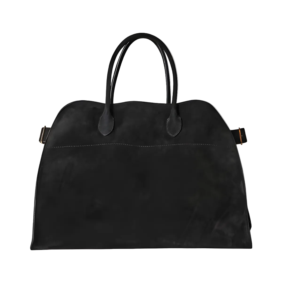 Delphine structured vegan suede tote bag in Onyx by Lorecia