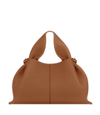 Aurelia vegan leather top handle bag in Brown, Midi size, front view