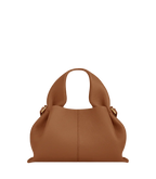 Aurelia vegan leather top handle bag in Brown, Mini size, front view