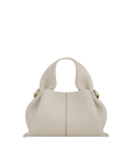 Aurelia vegan leather top handle bag in Chalk, Mini size, front view