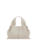 Aurelia vegan leather top handle bag in Chalk, Mini size, front view