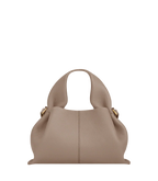 Aurelia vegan leather top handle bag in Taupe, Mini size, front view