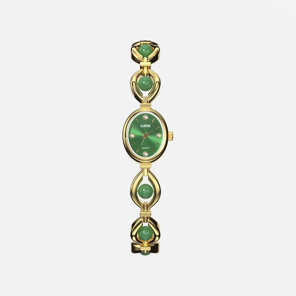 Premium 14k Gold Stainless Steel / Green