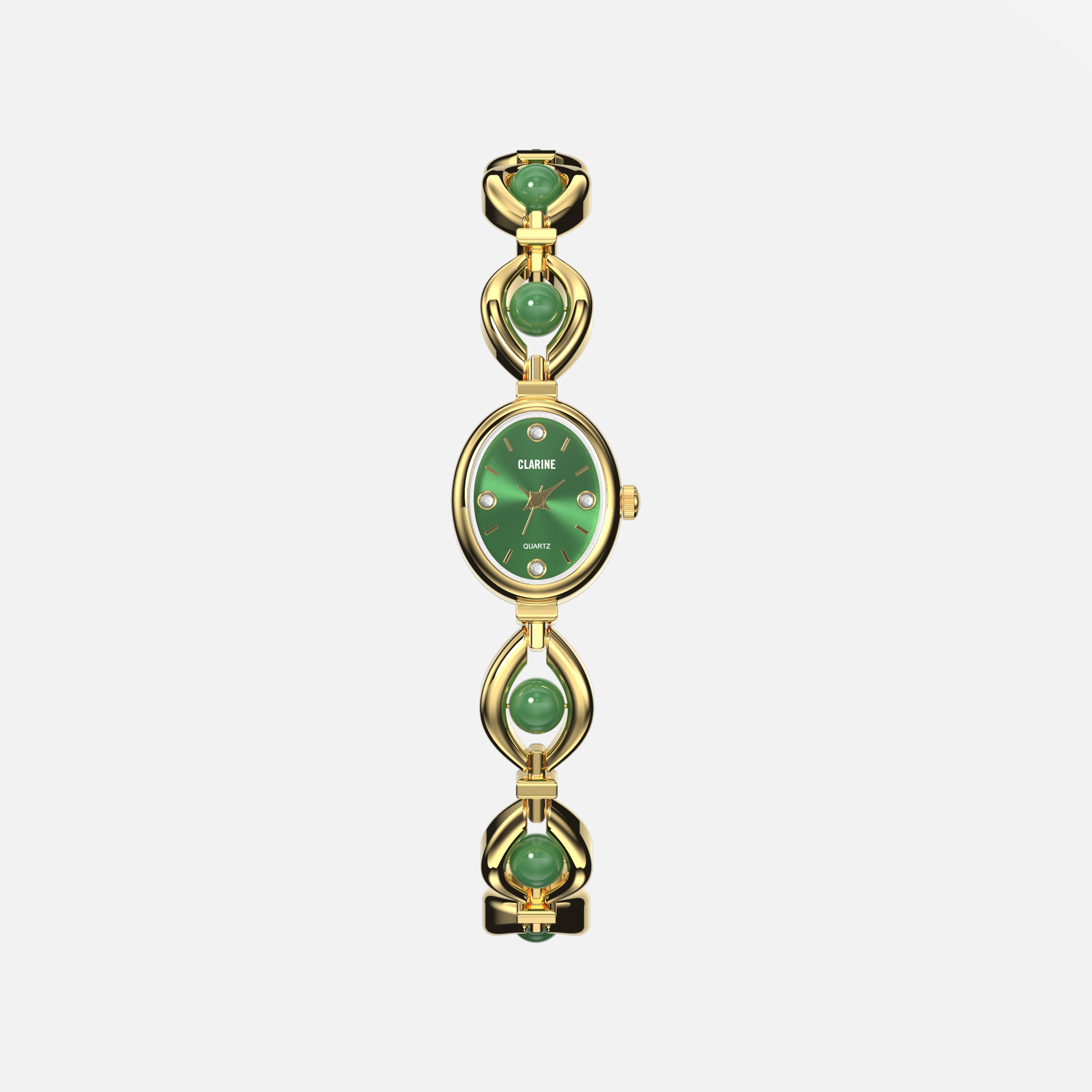 Premium 14k Gold Stainless Steel / Green