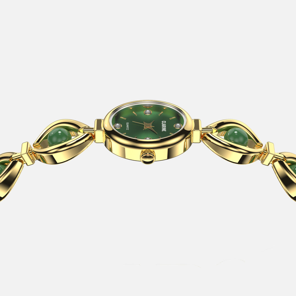 Premium 14k Gold Stainless Steel / Green