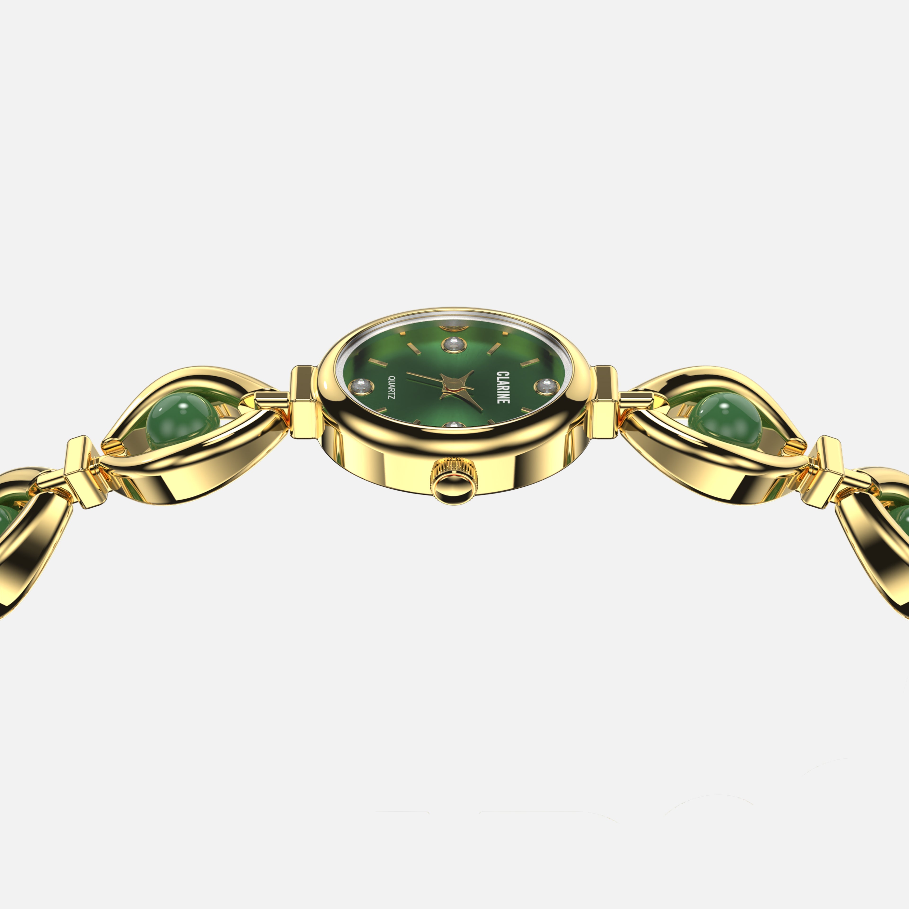 Premium 14k Gold Stainless Steel / Green